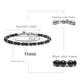 Natural 6mm Tiger Eye Beads Strand Bracelet Men Women Chain Colorful Jewelry - Gemstone Gold