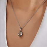 Natural Amethyst Gemstone Pendant Necklace Green Women Silver Fine Jewelry - Gemstone Gold