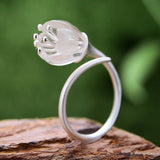 Natural Crystal Handmade 925 Sterling Silver Fine Jewelry Lily of the Valley Flower Rings For Women - Genuine - Gemstone