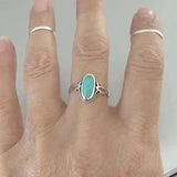 Natural Stone Antique Silver Ring Classic for Women Party Causal Jewelry - Gemstone Gold
