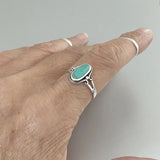 Natural Stone Antique Silver Ring Classic for Women Party Causal Jewelry - Gemstone Gold