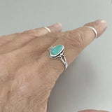 Natural Stone Antique Silver Ring Classic for Women Party Causal Jewelry - Gemstone Gold