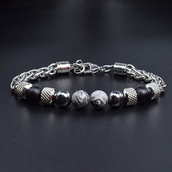 Natural Stone Beaded Bracelet For Women Men Tiger Eye Bracelets Jewelry - Gemstone Gold
