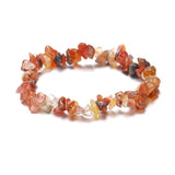 Natural Vintage Stone Beads Stretchy Bracelet Colored Stone Women's Bracelet - Genuine - Gemstone