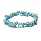 Natural Vintage Stone Beads Stretchy Bracelet Colored Stone Women's Bracelet - Genuine - Gemstone