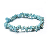 Natural Vintage Stone Beads Stretchy Bracelet Colored Stone Women's Bracelet - Genuine - Gemstone