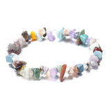 Natural Vintage Stone Beads Stretchy Bracelet Colored Stone Women's Bracelet - Genuine - Gemstone