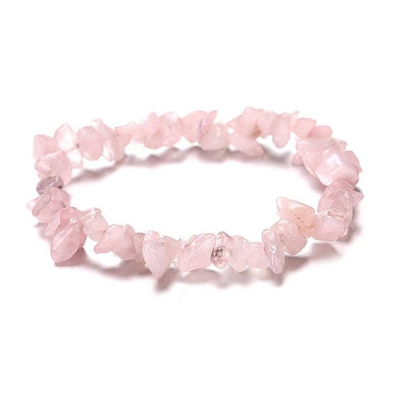 Natural Vintage Stone Beads Stretchy Bracelet Colored Stone Women's Bracelet - Genuine - Gemstone