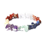 Natural Vintage Stone Beads Stretchy Bracelet Colored Stone Women's Bracelet - Genuine - Gemstone