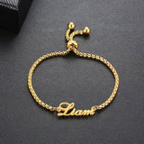 Personalized Letter Name Bracelet Link Chain Women Anniverssary Jewelry - Genuine - Gemstone