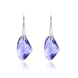 Purple Gemstone Stud Earrings 925 Sterling Silver Women's Wedding Jewelry - Genuine - Gemstone