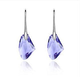 Purple Gemstone Stud Earrings 925 Sterling Silver Women's Wedding Jewelry - Genuine - Gemstone