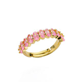 Red Ruby Golden Ring for Women Wedding Party Jewelry - Genuine - Gemstone