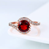 Red Ruby Wedding Ring For Women Engagement Jewelry - Genuine - Gemstone