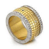 Retro Roman Numeral Ring Gold For Women Jewelry - Genuine - Gemstone