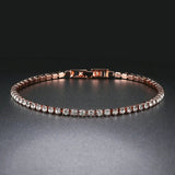 Rose Gold Wedding Bracelet For Women Party Friends Gift Jewelry - Genuine - Gemstone