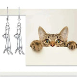 Round Cute Pet Dangle Earrings Love Gift Animal Accessories Statement Jewelry - Gemstone Gold