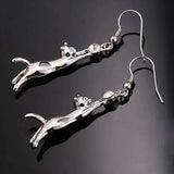 Round Cute Pet Dangle Earrings Love Gift Animal Accessories Statement Jewelry - Gemstone Gold