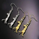 Round Cute Pet Dangle Earrings Love Gift Animal Accessories Statement Jewelry - Gemstone Gold