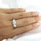 Round Moissanite Diamond Ring Engagement Wedding Jewelry - Genuine - Gemstone