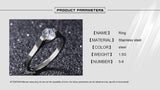 Sapphire Women Engagement Ring 316L Stainless Steel Women Jewelry - Genuine - Gemstone