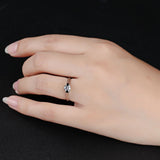 Sapphire Women Engagement Ring 316L Stainless Steel Women Jewelry - Genuine - Gemstone