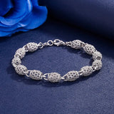 Silver Metal Bracelet for Women Beads Handmade Birthday Christmas Gift - Gemstone Gold