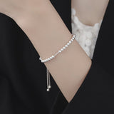 Silver Metal Bracelet for Women Beads Handmade Birthday Christmas Gift - Gemstone Gold