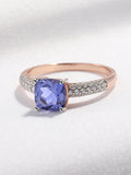 Tanzanite Gemstone Engagement Jewelry Set For Women Fine Jewelry - Genuine - Gemstone