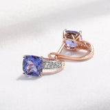 Tanzanite Gemstone Engagement Jewelry Set For Women Fine Jewelry - Genuine - Gemstone