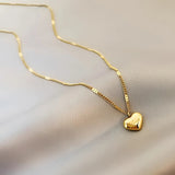 Titanium Gold Love Pendant Necklace Women Party Jewelry Christmas Jewelry - Gemstone Gold