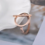 Unique Big Engagemen Ringt Rose Gold For Women Jewelry - Genuine - Gemstone