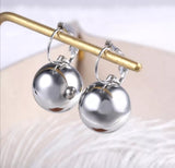 Vintage Big Round Ball Pendant Earrings Women Wedding Jewelry - Genuine - Gemstone