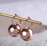 Vintage Big Round Ball Pendant Earrings Women Wedding Jewelry - Genuine - Gemstone