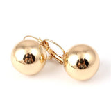 Vintage Big Round Ball Pendant Earrings Women Wedding Jewelry - Genuine - Gemstone