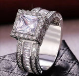 Vintage Court Ring 925 Silver For Women Wedding Jewelry - Genuine - Gemstone