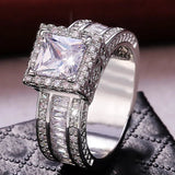 Vintage Court Ring 925 Silver For Women Wedding Jewelry - Genuine - Gemstone