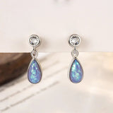 Vintage Crystal Round Stud Earrings Wedding White Zircon Jewelry - Gemstone Gold