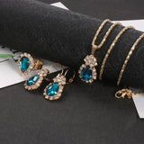 Vintage Green Diamond Jewelry Set Women Bridal Jewelry - Genuine - Gemstone