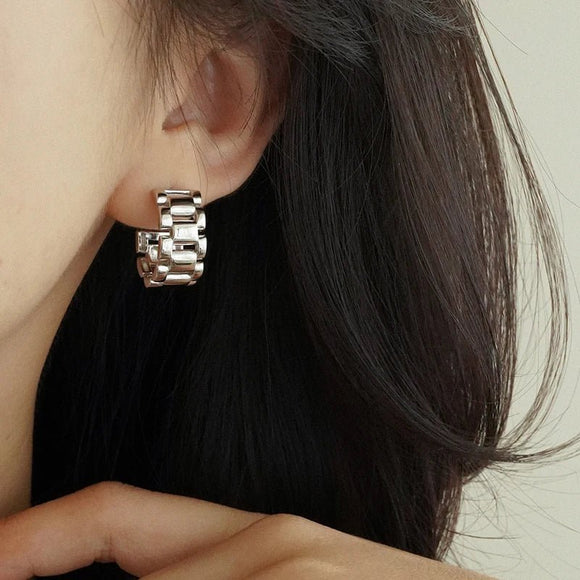 Watch Chain Earrings for Women Silver Jewelry - Gemstone Gold