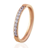 White Moissanite Ring 14K Rose Gold For Women Wedding Jewelry - Genuine - Gemstone