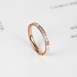 White Moissanite Ring 14K Rose Gold For Women Wedding Jewelry - Genuine - Gemstone