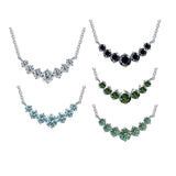 White Round Moissanite Necklace For Women Wedding Fine Jewely - Gemstone Gold