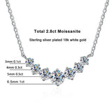 White Round Moissanite Necklace For Women Wedding Fine Jewely - Gemstone Gold