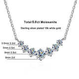 White Round Moissanite Necklace For Women Wedding Fine Jewely - Gemstone Gold