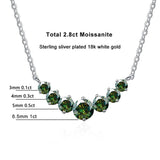 White Round Moissanite Necklace For Women Wedding Fine Jewely - Gemstone Gold