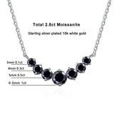 White Round Moissanite Necklace For Women Wedding Fine Jewely - Gemstone Gold