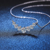 White Round Moissanite Necklace For Women Wedding Fine Jewely - Gemstone Gold