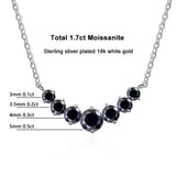 White Round Moissanite Necklace For Women Wedding Fine Jewely - Gemstone Gold