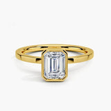 Women Golden Moissanite Ring Couple Love Engagement Jewelry Wedding - Gemstone Gold